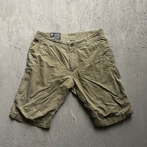 Kuhl Cargo Shorts Mens 34 Green Y2K Hiking Outdoor Utility